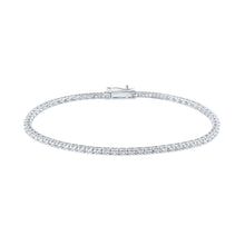  14k White Gold Womens Round Diamond Tennis Bracelet 3/4 Cttw