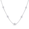 10k Rose Gold Womens Round Diamond Fashion Necklace 1/4 Cttw