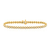 14k Yellow Gold Womens Round Diamond Tennis Bracelet 2 Cttw