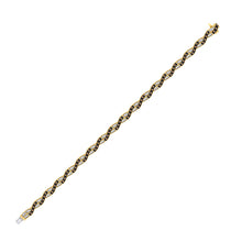  14k Yellow Gold Womens Round Brown Diamond Tennis Bracelet 7/8 Cttw