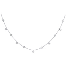  10k White Gold Womens Round Diamond Simplistic Fashion Necklace 1/3 Cttw