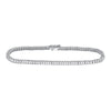 14k White Gold Womens Round Diamond Timeless Tennis Bracelet 2 Cttw
