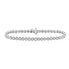 14k White Gold Womens Round Diamond Tennis Bracelet 2 Cttw