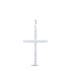 10k White Gold Womens Round Diamond Cross Pendant 1/3 Cttw