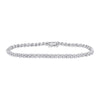 10k White Gold Womens Round Diamond Tennis Bracelet 2 Cttw