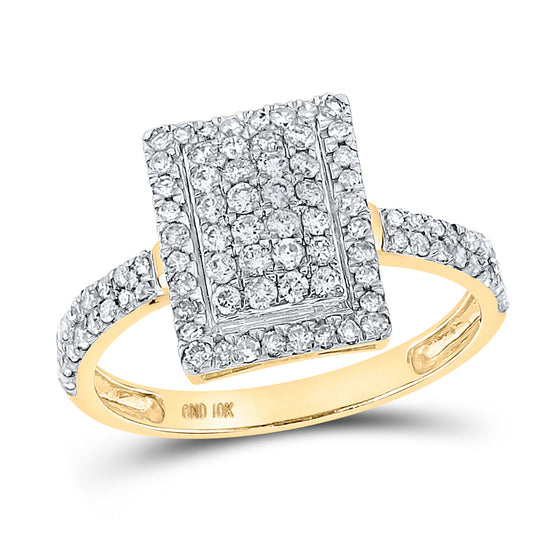 14k White Gold Womens Baguette Diamond Square Cluster Pendant 1/5 Cttw