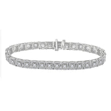  10k White Gold Womens Round Diamond Tennis Bracelet 3 Cttw