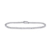 14k White Gold Womens Round Diamond Tennis Bracelet 4 Cttw