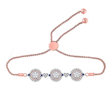  10k Two-tone Gold Womens Round Diamond Bolo Bracelet 1 Cttw