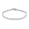 14k White Gold Womens Round Diamond Tennis Bracelet 1-3/4 Cttw