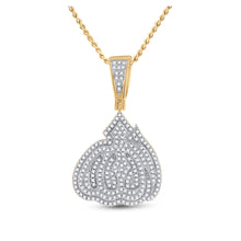  14k Yellow Gold Mens Round Diamond Allah Islam Charm Pendant 5/8 Cttw