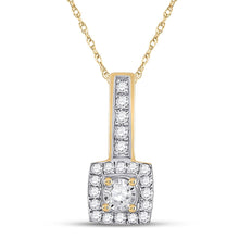  10K Yellow Gold Diamond Micro Pave Setting 1/5 ctw Pendant