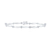 Sterling Silver Womens Round Diamond Fashion Bracelet 1/6 Cttw