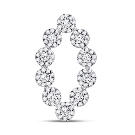 10k Yellow Gold Womens Round Diamond Fashion Pendant 3/4 Cttw
