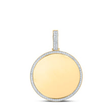  14k Yellow Gold Mens Round Diamond Memory Circle Charm Pendant 5 Cttw