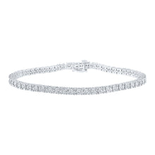  10k White Gold Mens Round Diamond Link Bracelet 1-7/8 Cttw