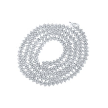 10k White Gold Mens Round Diamond 22-inch Link Chain Necklace 8 Cttw