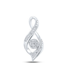  Sterling Silver Womens Round Diamond Fashion Pendant .03 Cttw