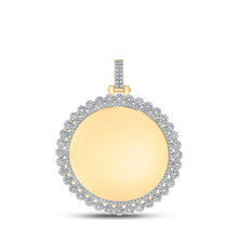  10k Yellow Gold Mens Round Diamond Circle Charm Pendant 3 Cttw