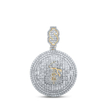  10k Yellow Gold Mens Baguette Diamond Money Bag Circle Charm Pendant 5 Cttw