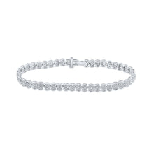  10k White Gold Womens Round Diamond Fashion Bracelet 2 Cttw