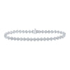 10k White Gold Womens Round Diamond Fashion Bracelet 2 Cttw