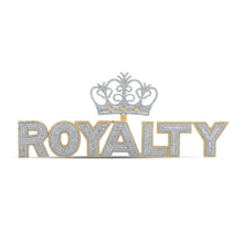  10k Yellow Gold Mens Baguette Diamond Royalty Crown Phrase Charm Pendant 4-5/8 Cttw