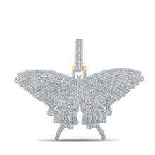  14k Yellow Gold Mens Round Diamond Butterfly Moth Charm Pendant 2-3/4 Cttw