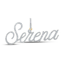  10k Yellow Gold Womens Round Diamond Serena Name Pendant 3/4 Cttw