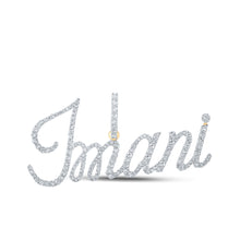  10k Yellow Gold Mens Round Diamond Imani Charm Pendant 3/4 Cttw