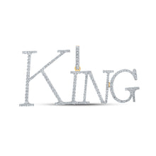 10k Yellow Gold Mens Round Diamond King Name Charm Pendant 1 Cttw