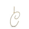 10k Yellow Gold Womens Round Diamond C Initial Letter Pendant 3/8 Cttw