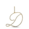 10k Yellow Gold Womens Round Diamond D Initial Letter Pendant 5/8 Cttw
