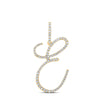 10k Yellow Gold Womens Round Diamond E Initial Letter Pendant 1/2 Cttw