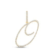 10k Yellow Gold Womens Round Diamond O Initial Letter Pendant 3/8 Cttw