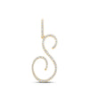 10k Yellow Gold Womens Round Diamond S Initial Letter Pendant 3/8 Cttw