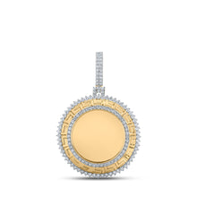  10k Yellow Gold Mens Round Diamond Circle Memory Charm Pendant 2-3/4 Cttw