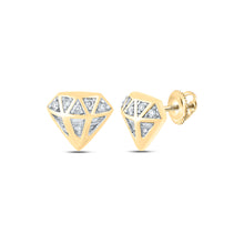  14k Yellow Gold Baguette Diamond Gem Fashion Earrings 1/3 Cttw