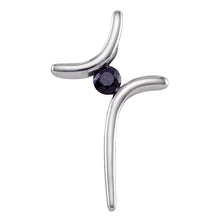  Sterling Silver Womens Round Black Color Enhanced Diamond Cross Religious Pendant 1/4 Cttw