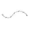 Sterling Silver Womens Round Black Color Enhanced Diamond Infinity Bracelet 1/3 Cttw