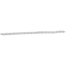  10k White Gold Womens Round Diamond XOXO Bracelet 1 Cttw