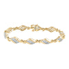 10k Yellow Gold Womens Round Diamond Fashion Bracelet 1/2 Cttw