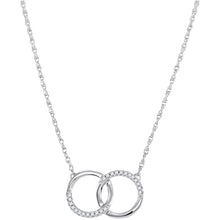  10k White Gold Womens Round Diamond Double Fashion Necklace 1/10 Cttw
